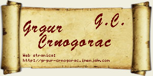 Grgur Crnogorac vizit kartica